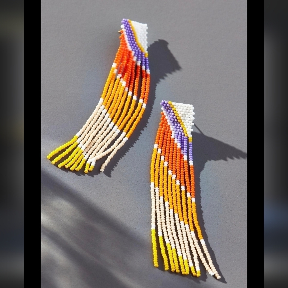 NWT! Anthropologie, Casa Clara, Alma Earring, Summer Stripe